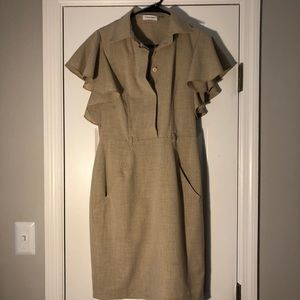 Calvin Klein beige sheath dress